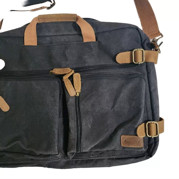 Large Coolbell Convertible Backpack Messenger Shoulder Bag Laptop Case Travel - Picture 2 of 10